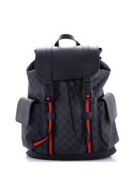 Gucci Double Pocket Buckle Backpack Gg #348256G19B
